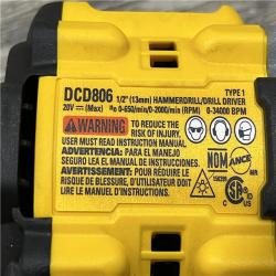 AS-IS DEWALT 20V XR Brushless Cordless 1/2 in. Hammer Drill (Tool-Only)