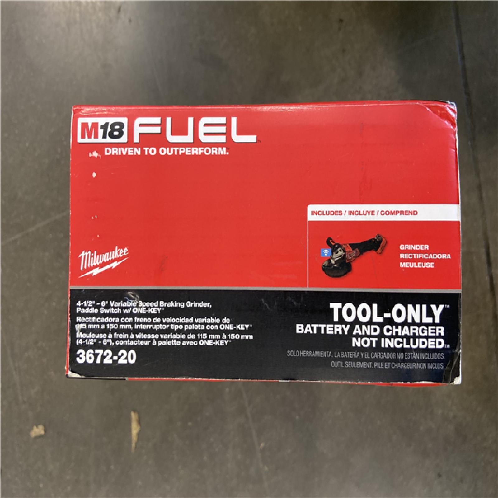 AS-IS - Milwaukee M18 FUEL ONE-KEY 18V Lithium-Ion Brushless Cordless 4-1/2 in./6 in.