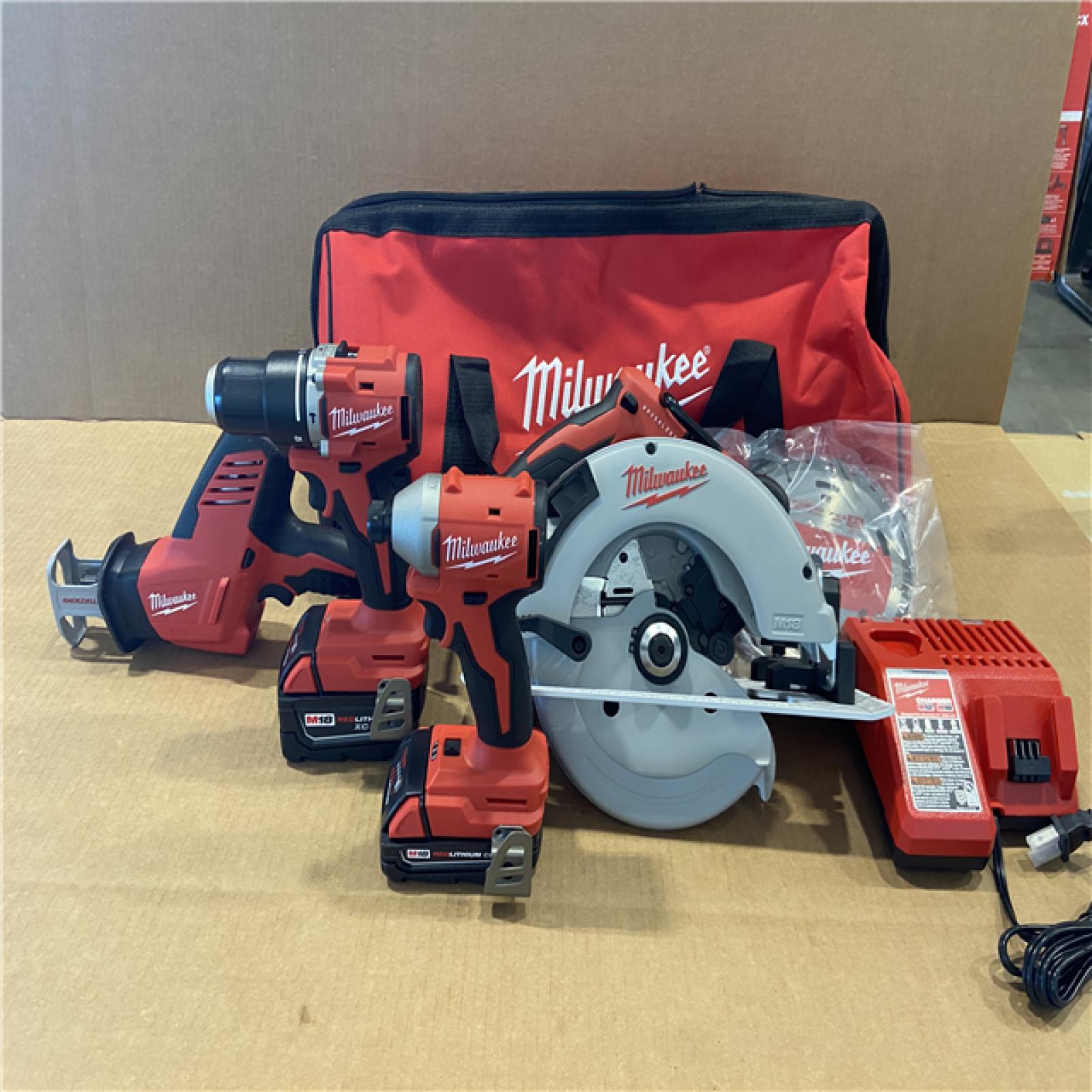 AS-IS Milwaukee M18 4-Tool Combo Kit