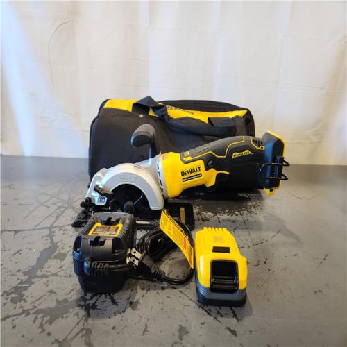 AS-IS- DEWALT Atomic 20-Volt Maximum Lithium-Ion Cordless Brushless 4-1/2 in. Circular Saw Kit