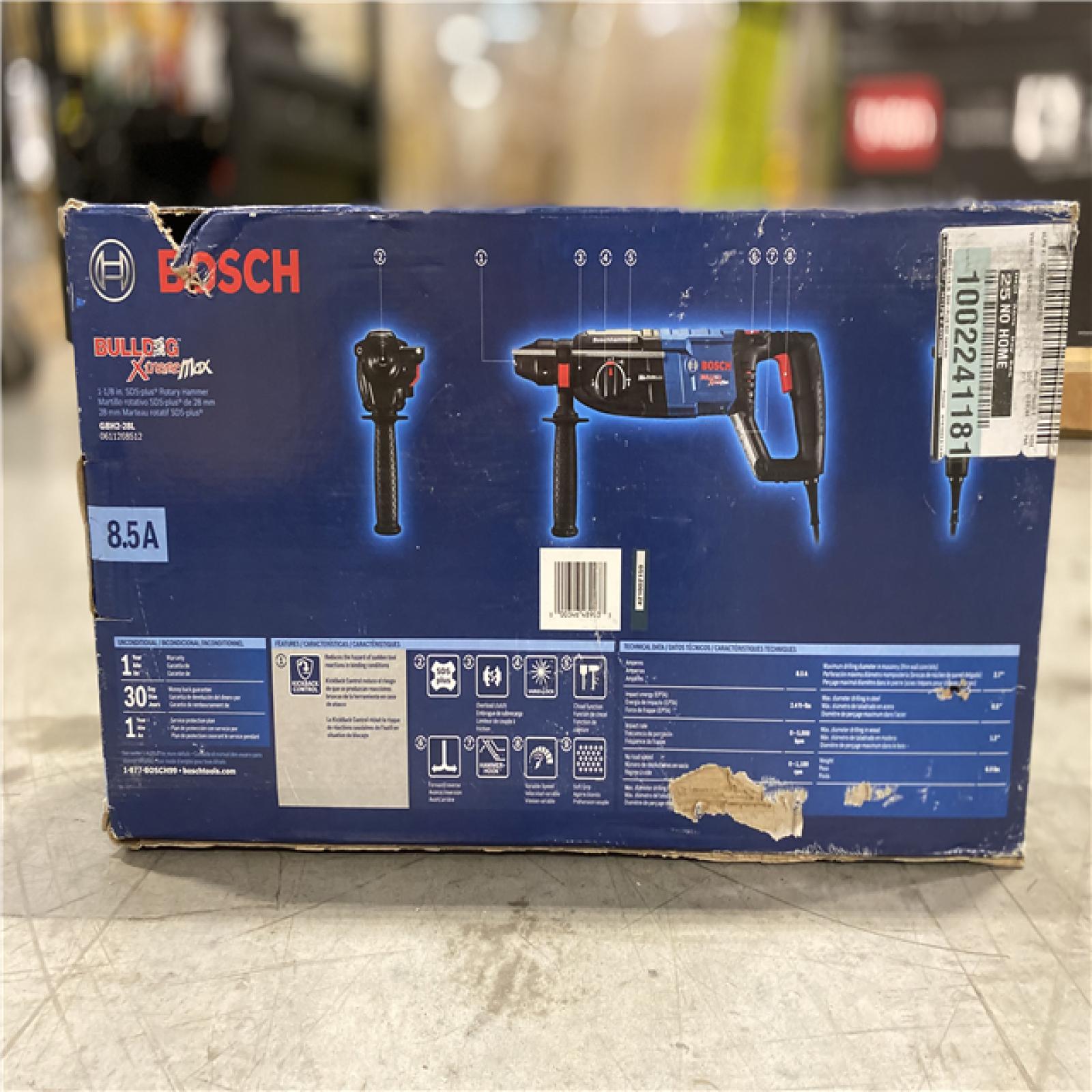 DALLAS LOCATION - Bosch 8.5 Amp Corded 1-1/8 in. SDS-Plus Variable Speed Concrete/Masonry Rotary Hammer Drill with Carrying Case