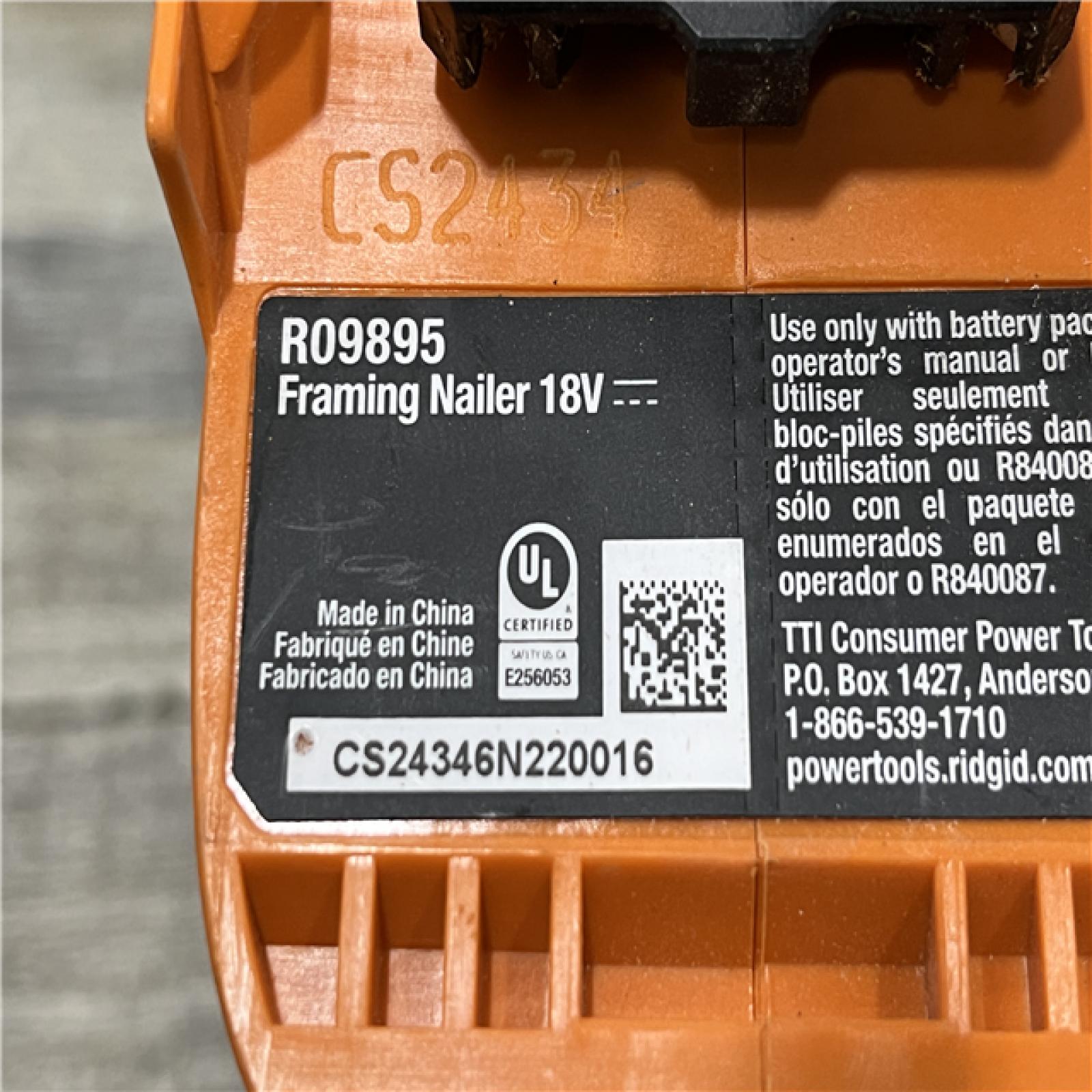 AS-IS RIDGID 18V Brushless Cordless 30° 3-1/2 in. Framing Nailer (Tool Only)