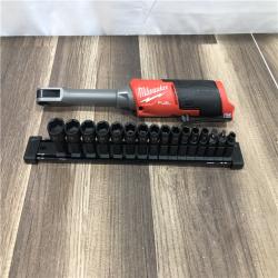 AS-IS Milwaukee FUEL INSIDER 12V Lithium-Ion Brushless Cordless 1/4 in. - 3/8 in. Extended Reach Box Ratchet (Tool-Only)
