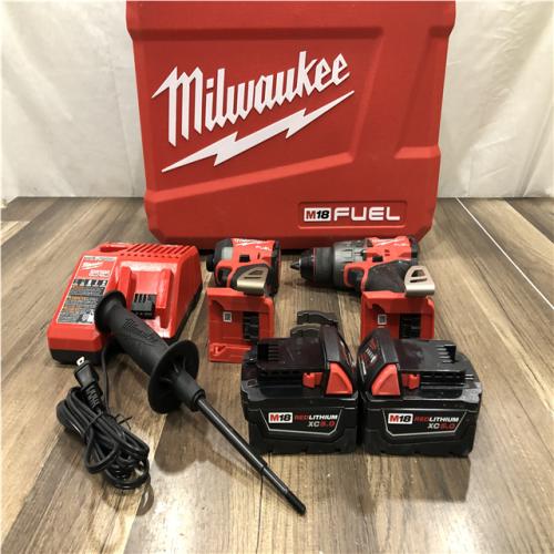AS-IS Milwaukee FUEL 18V Lithium-Ion Brushless Cordless Hammer Drill and Impact Driver Combo Kit