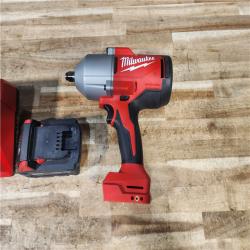 HOUSTON LOCATION - AS - IS Milwaukee M18 18-Volt Lithium-Ion Brushless 1/2 in. High Torque Impact Wrench with Friction Ring COMBO KIT