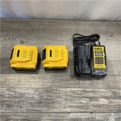AS-IS DEWALT 20V MAX Lithium-Ion Battery Starter Kit with 5.0 Ah Batteries (2-Pack) and Charger