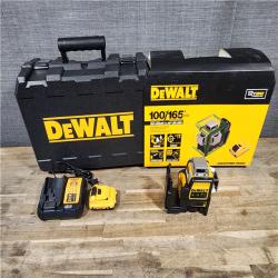 HOUSTON LOCATION - AS-IS DeWalt 12V MAX Lithium-Ion 100 Ft. Green Self-Leveling 3-Beam 360 Degree Laser Level with 2.0Ah Battery, Charger and Case