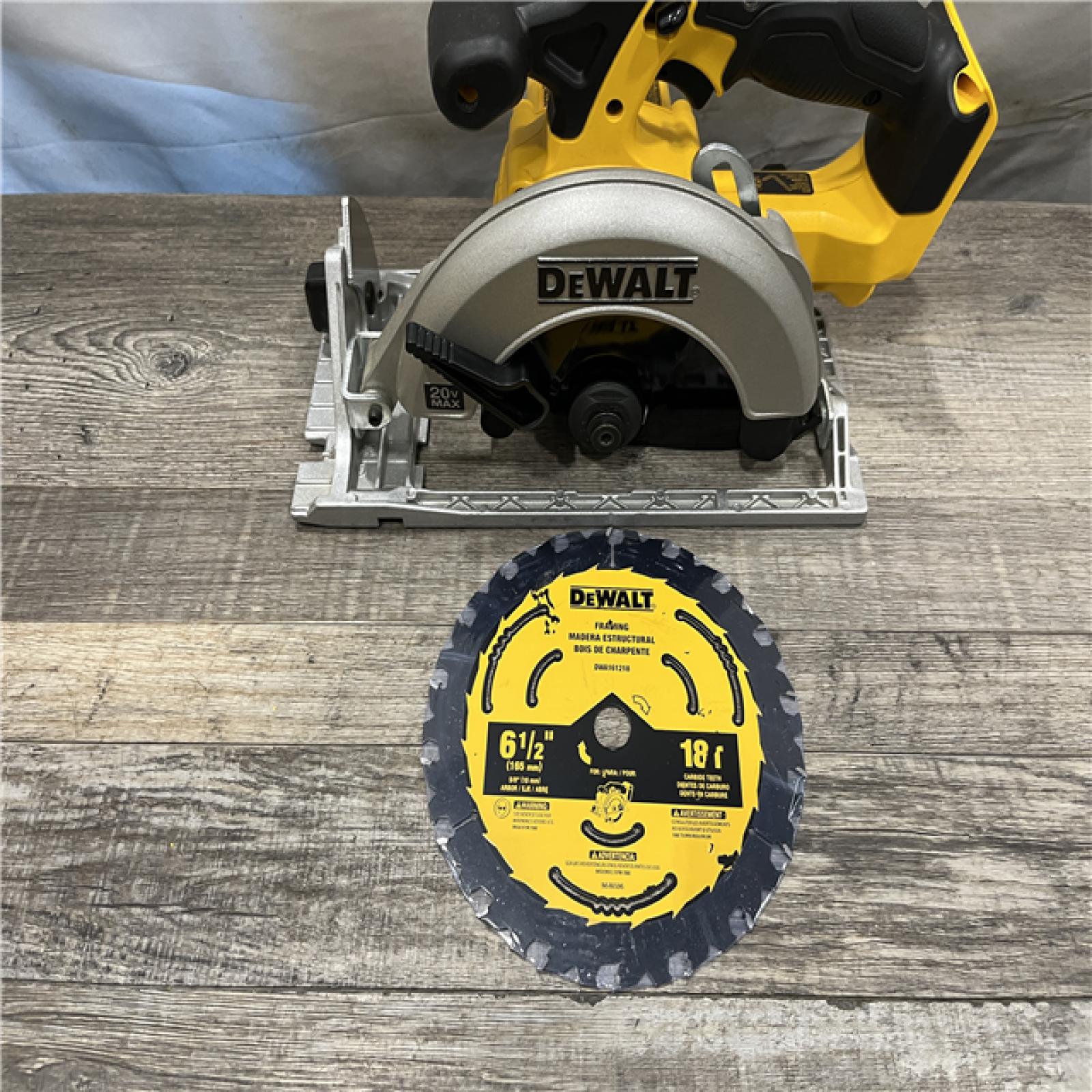 AS-IS DEWALT 20-Volt MAX Lithium-Ion Cordless 6-1/2 in. Circular Saw (Tool-Only)