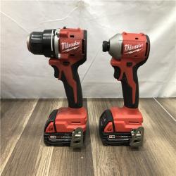 AS-IS Milwaukee 18V Lithium-Ion Brushless Cordless Compact Drill/Impact Combo Kit