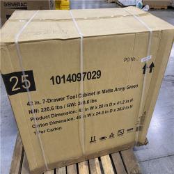 DALLAS LOCATION -  Husky Heavy-Duty 42 in. W 7-Drawer Matte Army Green Rolling Tool Cabinet