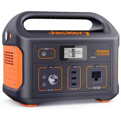 NEW! - Jackery 500-Watt Continuous/100-Watt Peak Output Power Station Explorer 550 Push Button Start Battery Generator for Outdoors