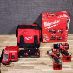 HOUSTON LOCATION - AS-IS Milwaukee M18 Brushed Cordless (2-Tool) Drill/Driver and Impact Driver Kit