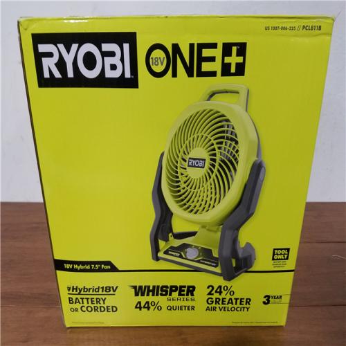 California NEW Ryobi Plus+ 18V Hybrid 7.5 Fan (Tool Only)