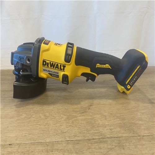 as-is DEWALT FLEXVOLT 60V MAX Cordless Brushless 4.5 in. to 6 in. Small Angle Grinder with Kickback Brake (Tool Only)