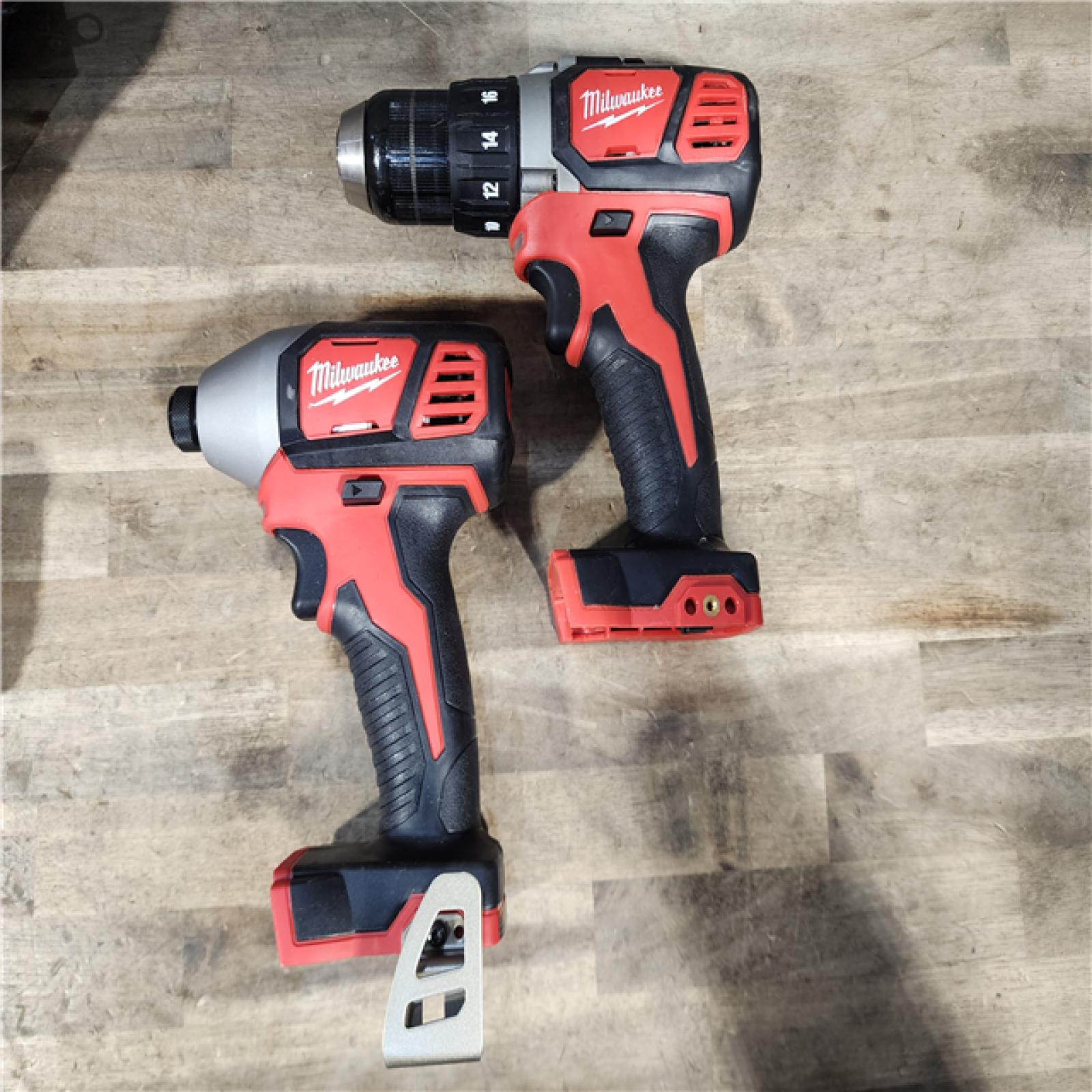 HOUSTON LOCATION - AS-IS Milwaukee 18V Cordless Brushed 2-Tool Drill/Driver and Impact Driver Kit