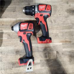HOUSTON LOCATION - AS-IS Milwaukee 18V Cordless Brushed 2-Tool Drill/Driver and Impact Driver Kit