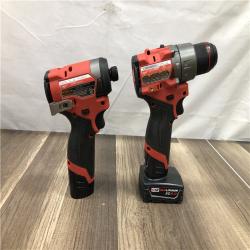 AS-IS Milwaukee  FUEL 12-Volt Lithium-Ion Brushless Cordless Hammer Drill and Impact Driver Combo Kit