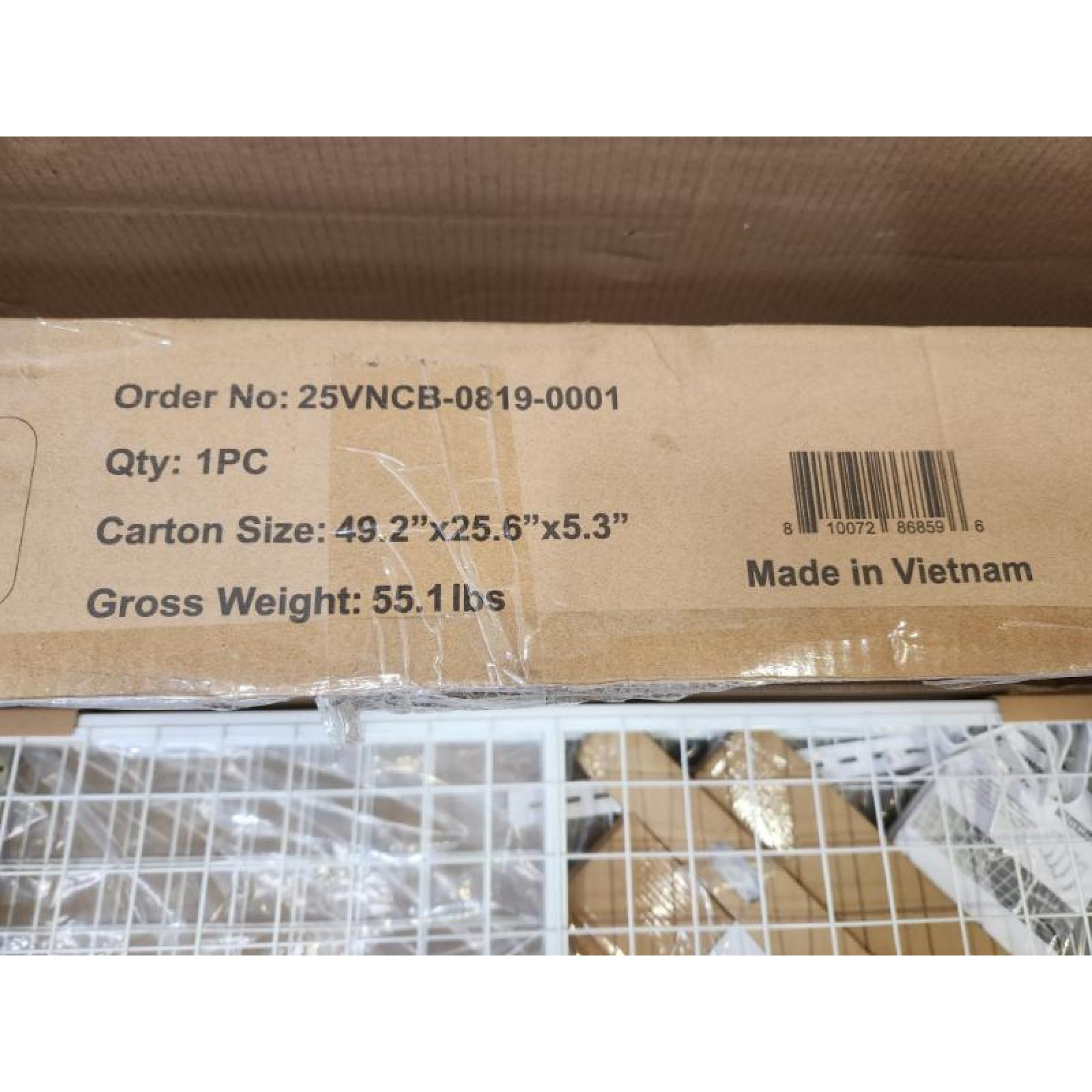 Phoenix NEW FLEXIMOUNTS OHK Series 48 in. W x 72 in. D x 22-40 in. H White Ceiling Mounted Overhead Garage Storage Rack with Accessory Hooks