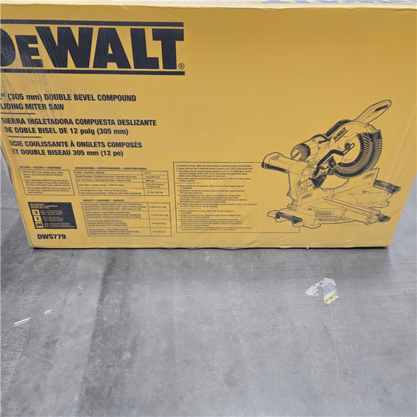 NEW! - DEWALT 12-in Dual Bevel Sliding Compound Miter Saw