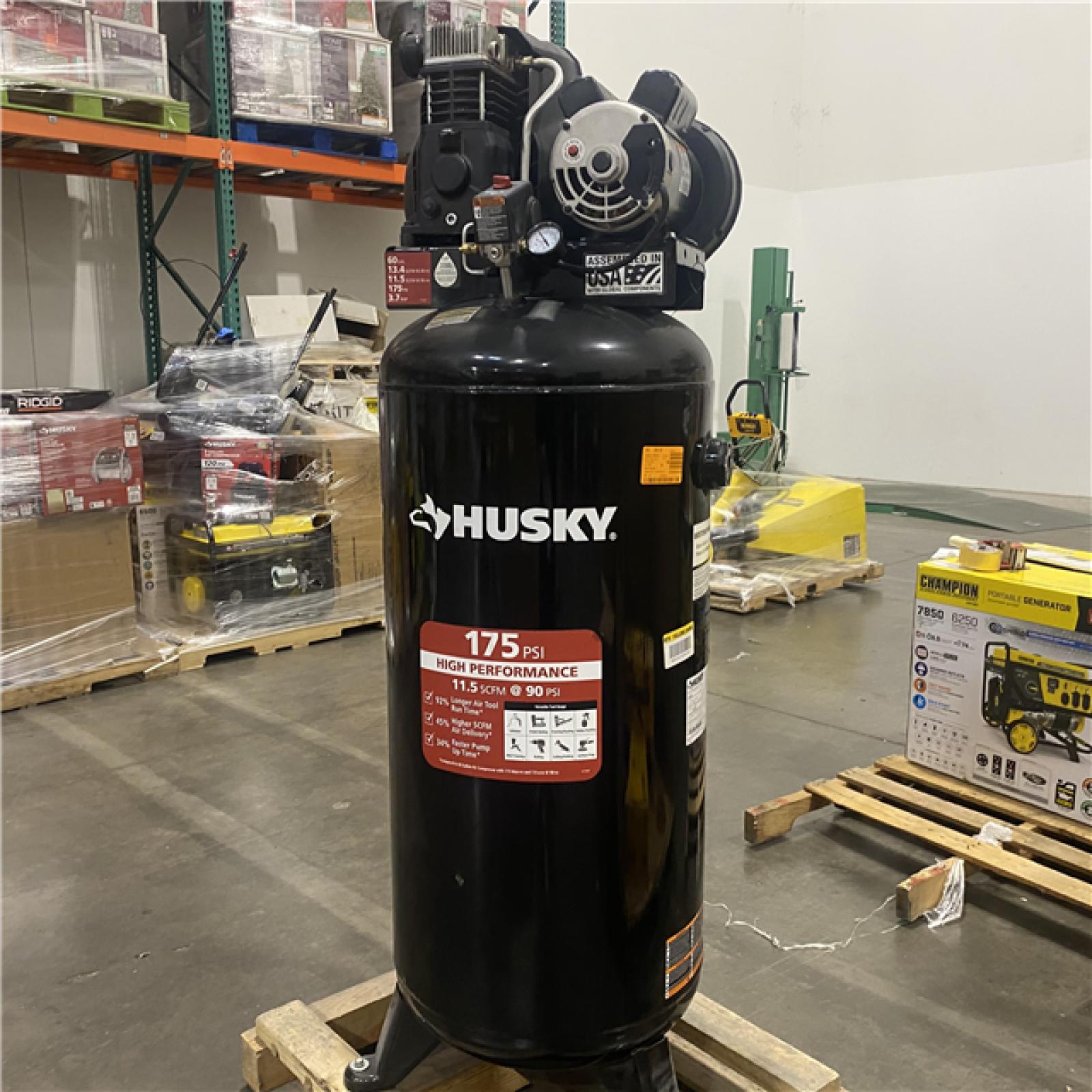 Dallas Location - As-Is Husky C603H Stationary Electric Air Compressor