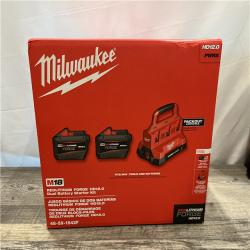 NEW - Milwaukee 18V Lithium-Ion REDLITHIUM FORGE Starter Kit with (2) 12.0 Ah Battery Pack and PACKOUT 6-Port Rapid Charger