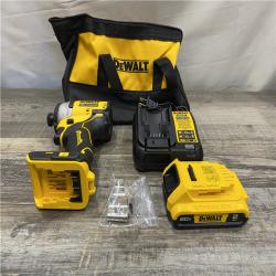 AS-IS EWALT Atomic 20V Max Lithium-Ion Brushless Cordless Compact 1/4 in. Impact Driver Kit