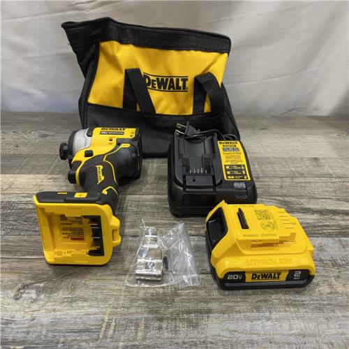 AS-IS EWALT Atomic 20V Max Lithium-Ion Brushless Cordless Compact 1/4 in. Impact Driver Kit