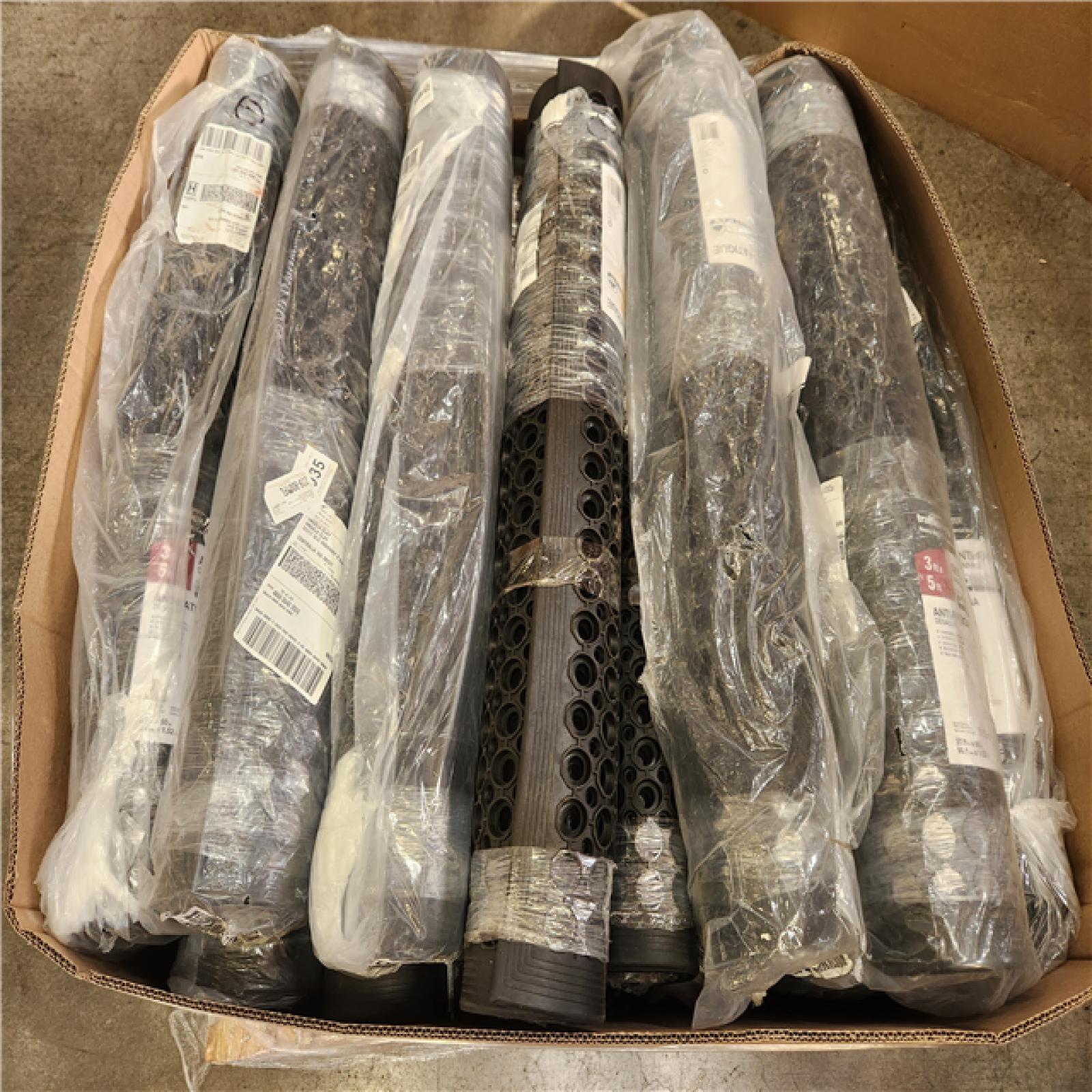 Phoenix NEW TrafficMaster Drainage Black 3 ft. x 5 ft. Rubber Non-Slip Indoor Outdoor Commercial Door Mat Pallet (18-Mats)