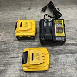AS-IS DEWALT 20V MAX Lithium-Ion Starter Kit with 4.0 Ah and 5.0 Ah Batteries and Charger