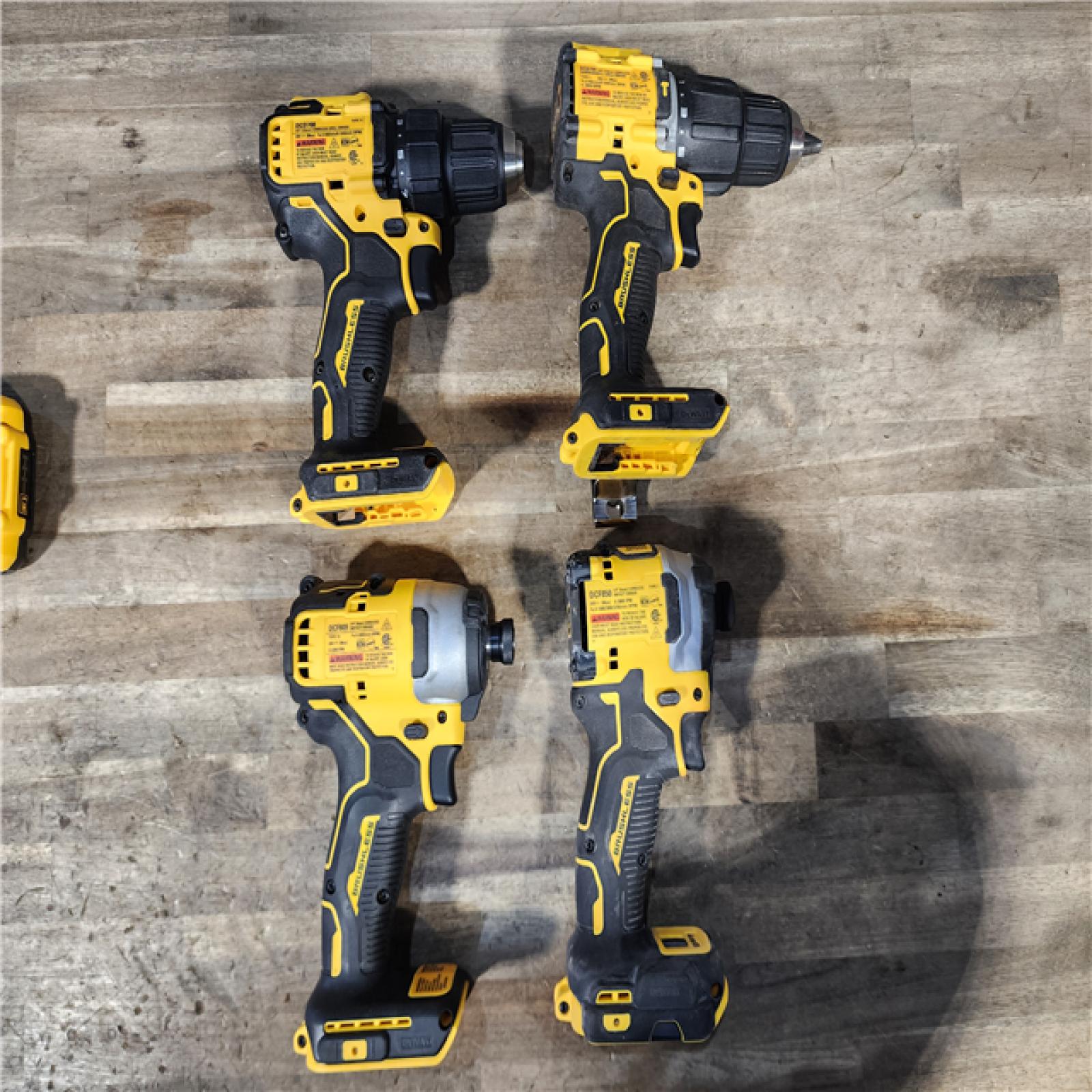 HOUSTON LOCATION - AS-IS DEWALT 4 TOOL COMBO KIT W/ (2) BATTERY & CHARGER