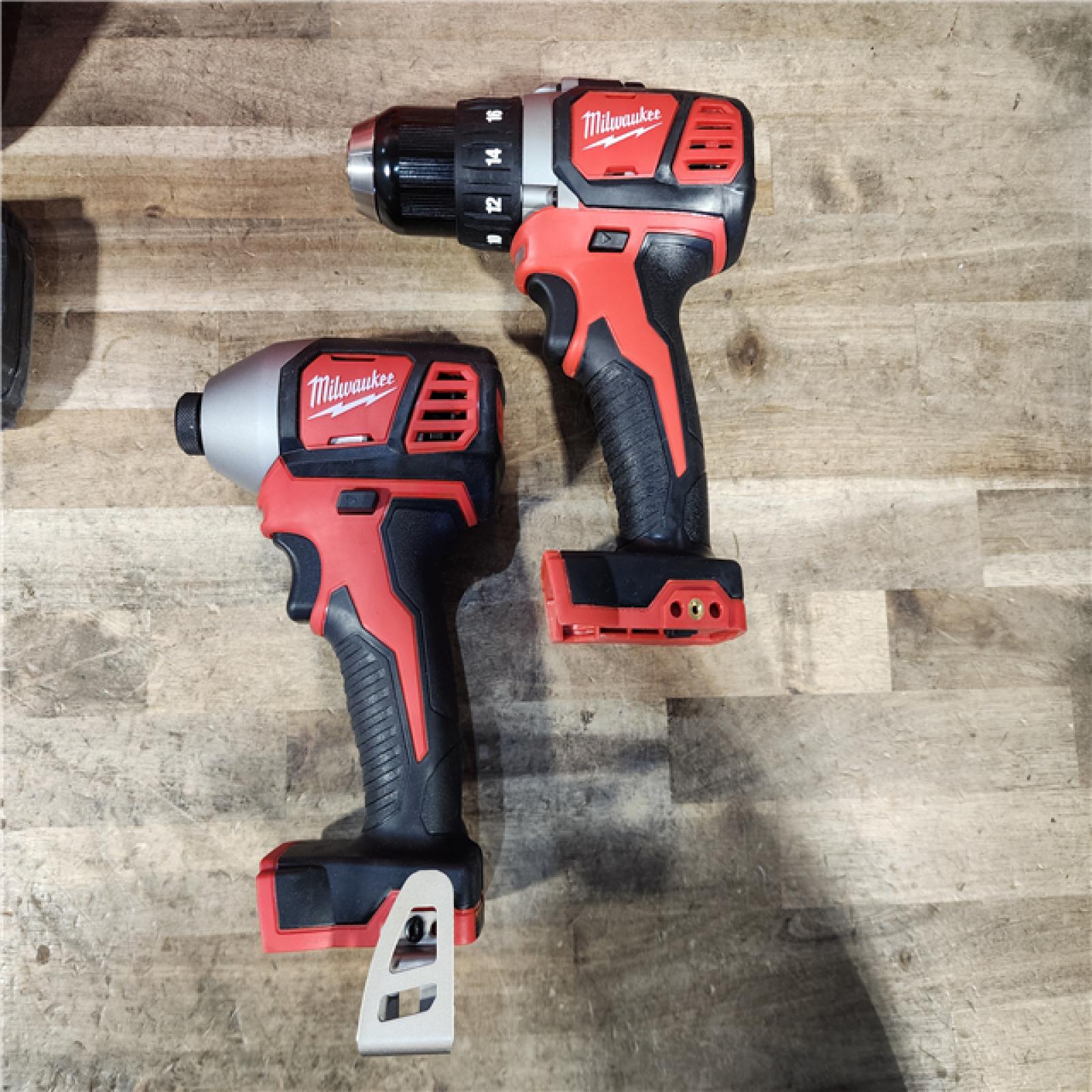 HOUSTON LOCATION - AS-IS Milwaukee 18V Lithium-Ion Cordless Drill Driver/Impact Driver Combo Kit
