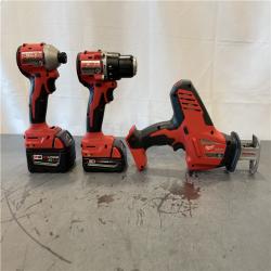 AS-IS - Milwaukee M18 18-Volt Lithium-Ion Brushless Cordless Combo Kit (4-Tool)