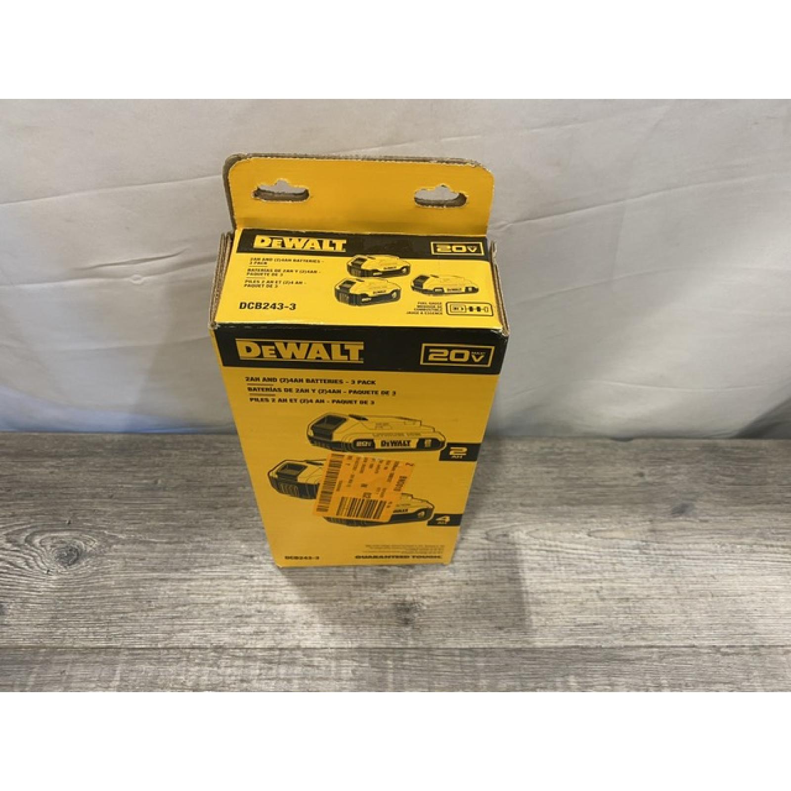 NEW - DEWALT 20V MAX Lithium-Ion 2.0 Ah and (2) 4.0 Ah Battery Packs (3-Pack)