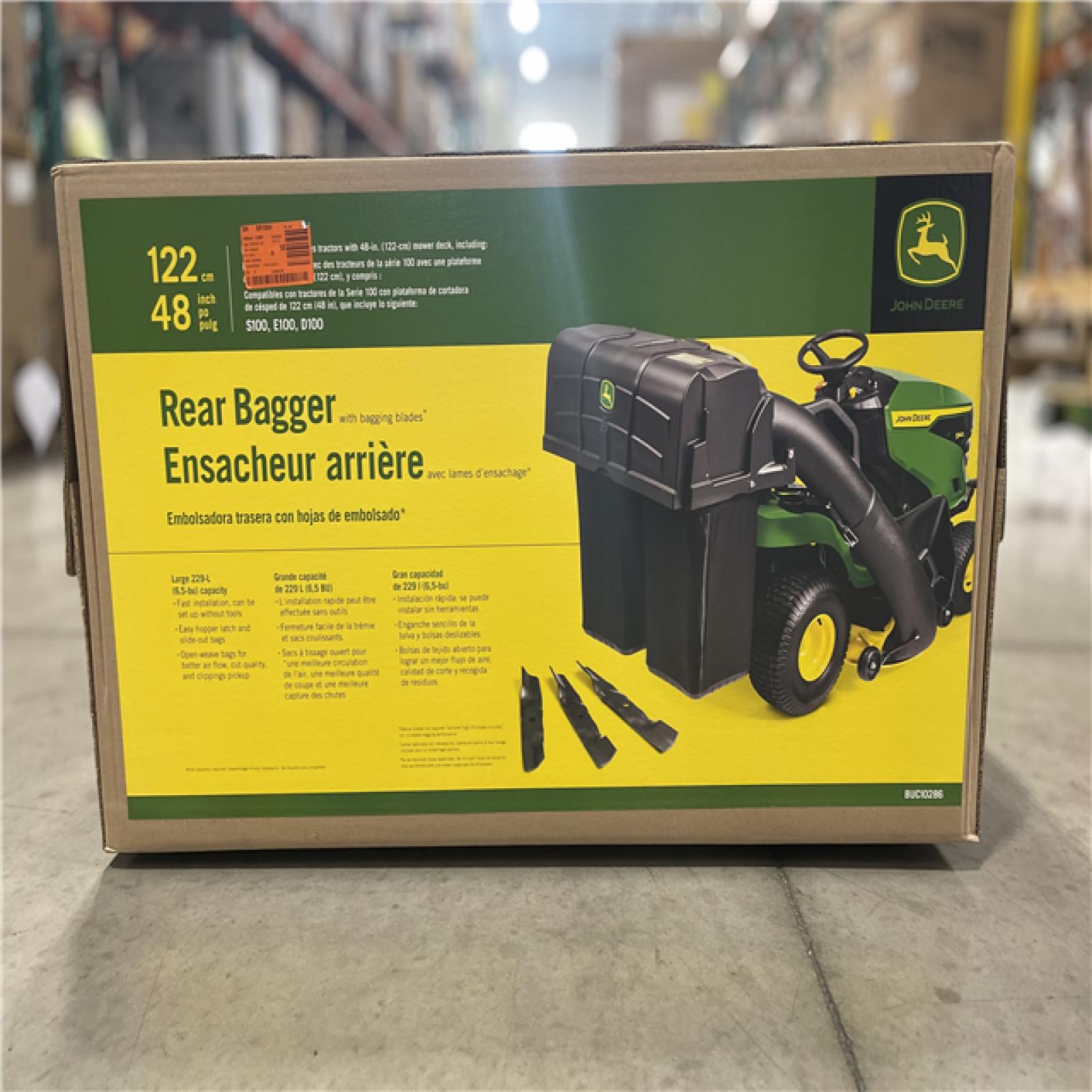 DALLAS LOCATION- NEW!- John Deere 48 in. Twin Bagger for 100 Series Tractors