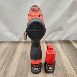 AS-IS- Milwaukee Tool M12 3/8 in. Brushless Cordless Drill/Driver Kit (Battery & Charger)