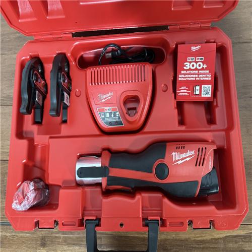 California AS-IS Milwaukee M12 Force Logic Press Tool Kit  Includes (2) Batteries  Charger & Hard Case