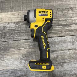 AS-IS DEWALT Atomic 20V Max Lithium-Ion Brushless Cordless Compact 1/4 in. Impact Driver Kit