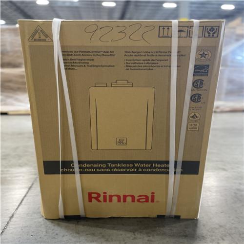 DALLAS LOCATION- AS-IS RINNAI Sensei High Efficiency 11 GPM 199 000 BTU Natural Gas/Propane Tankless Water Heater w/ Recirculating Pump