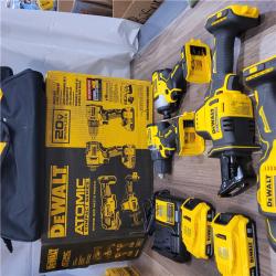 GOOD DEWALT ATOMIC 20-Volt Lithium-Ion Cordless Brushless Combo Kit (4-Tool) with (2) 2.0Ah Batteries, Charger and Bag