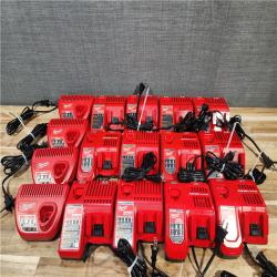 HOUSTON LOCATION - AS-IS MILWAUKEE BATTERY CHARGER PACK QTY - 16