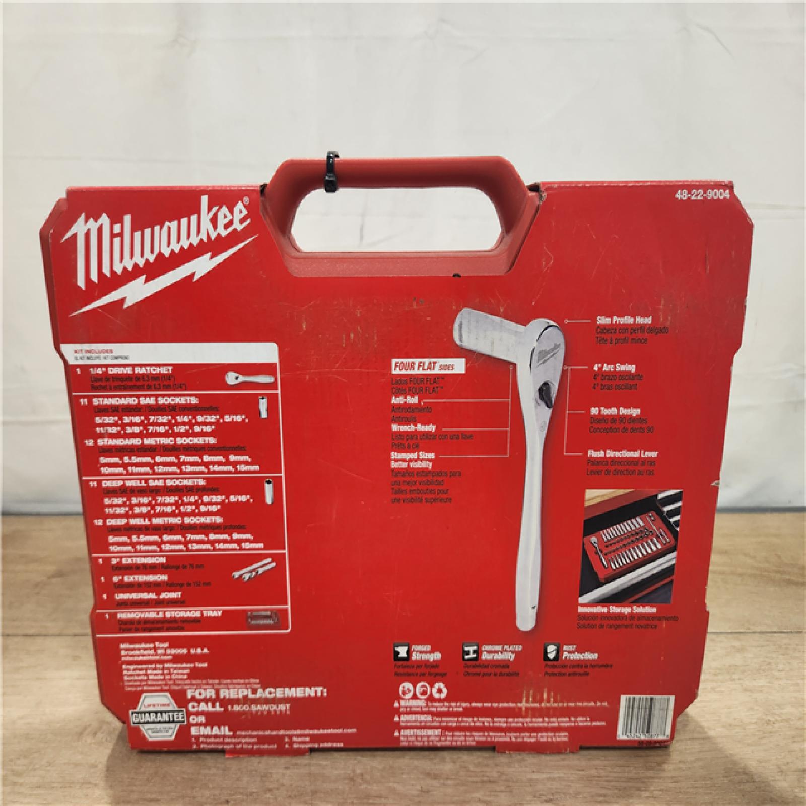 NEW- 1/4 in. Drive SAE/Metric Ratchet and Socket Mechanics Tool Set (50-Piece)