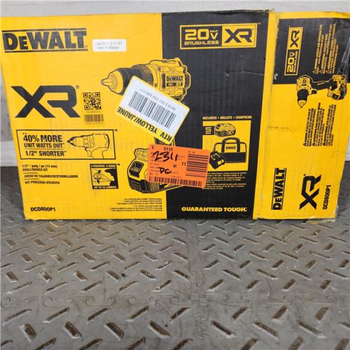 Houston location- AS-IS DEWALT 20V MAX* XR Brushless Cordless 1/2 Drill/Driver Kit