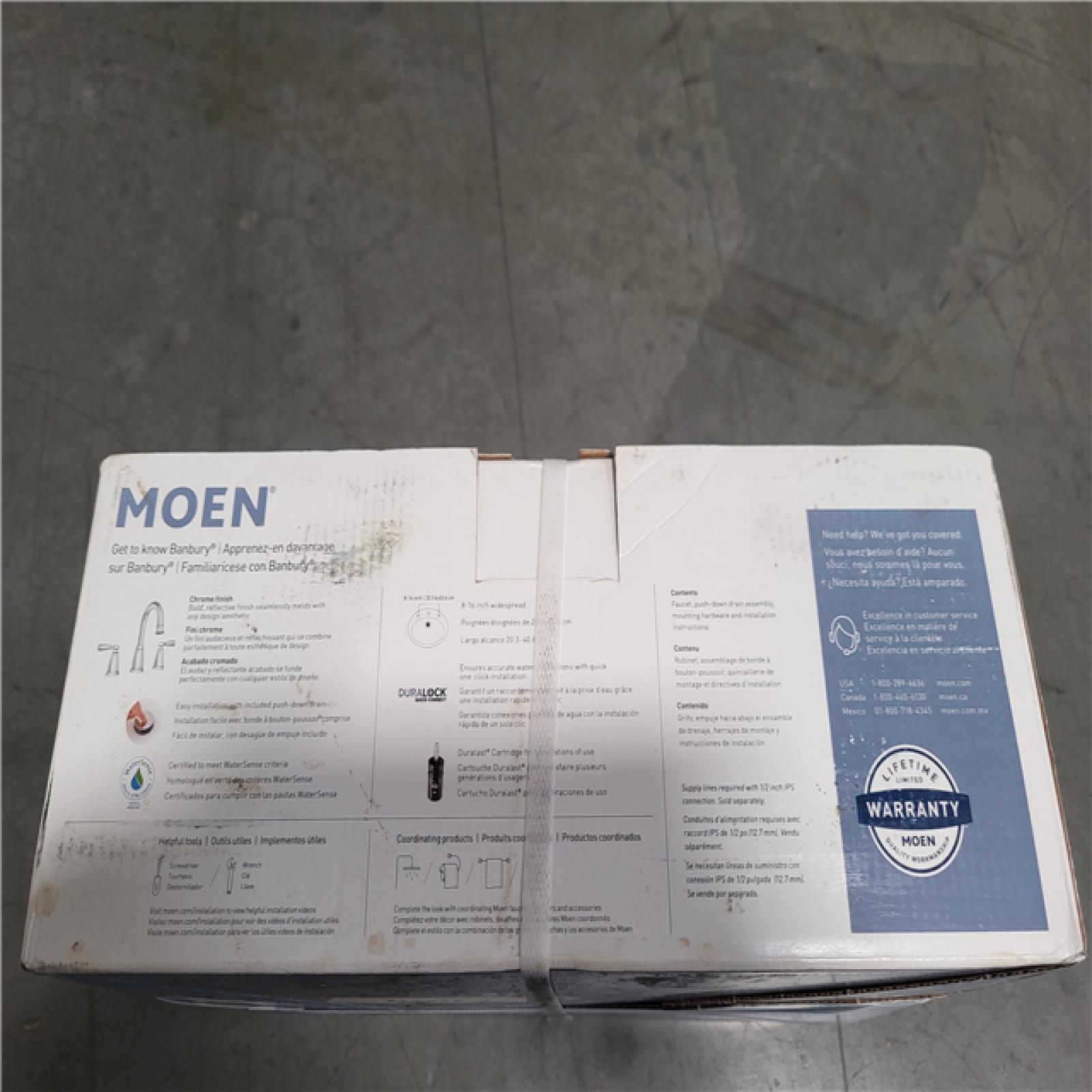 CALIFORNIA AS-IS MOEN BANBURY DOUBLE HANDLE FAUCET