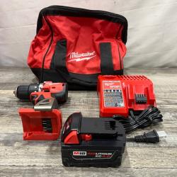 AS-IS Milwaukee 18V Lithium-Ion Brushless Cordless 1/2 in. Compact Hammer Drill/Driver Kit