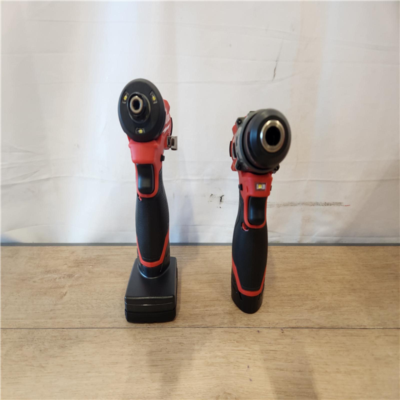 AS-IS- Milwaukee FUEL 18V Lithium-Ion Brushless Cordless Hammer Drill and Impact Driver Combo Kit