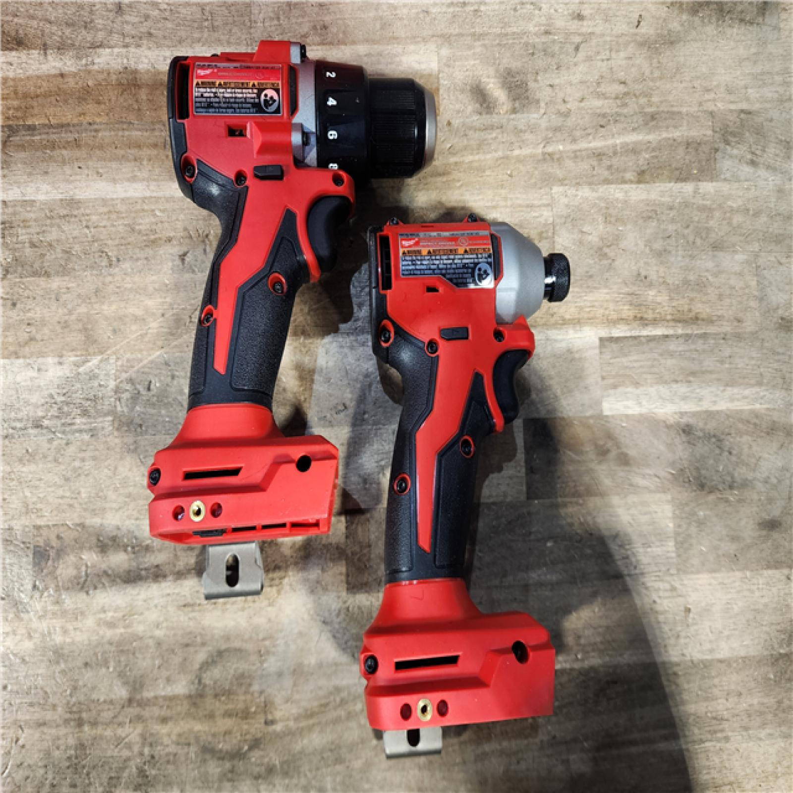 HOUSTON LOCATION - AS-IS Milwaukee M18 18V Lithium-Ion Brushless Cordless Compact Drill/Impact Combo Kit (2-Tool) W/(2) 2.0 Ah Batteries  Charger & Bag