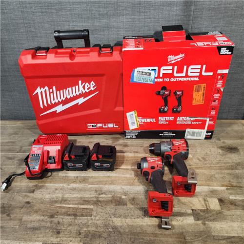 HOUSTON LOCATION - AS-IS MILWAUKEE FUEL 18V Lithium-Ion Brushless Cordless Hammer Drill and Impact Driver Combo Kit