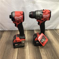 AS-IS Milwaukee FUEL 18V Lithium-Ion Brushless Cordless Hammer Drill and Impact Driver Combo Kit