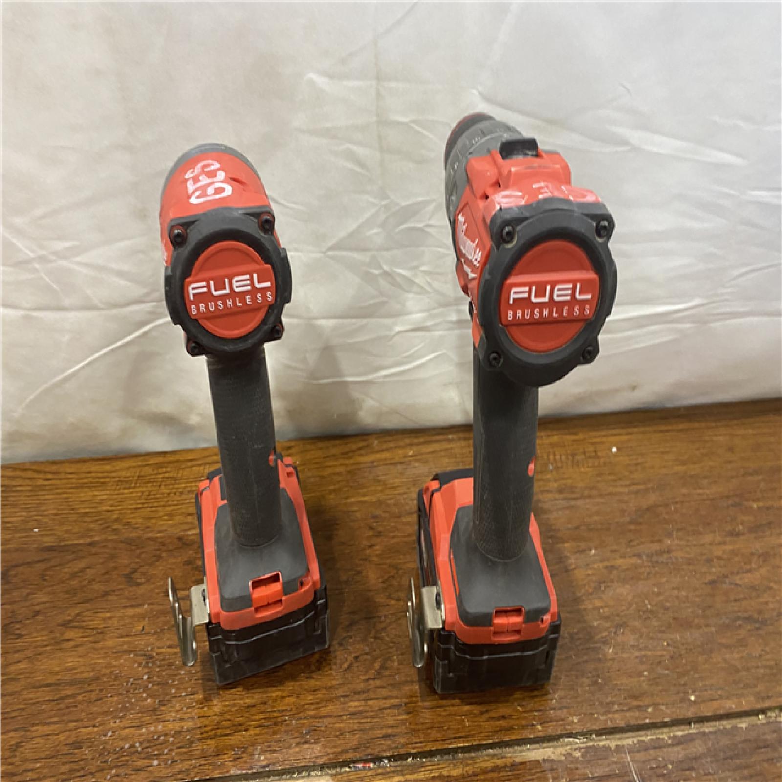AS-IS MILWAUKEE M18 FUEL 18V Lithium-Ion Brushless Cordless Hammer Drill and Impact Driver Combo Kit (2-Tool) with 2 Batteries