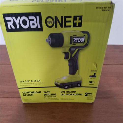 CALIFORNIA AS-IS RYOBI ONE+18V 3/8 DRILL KIT(TOOL ONLY)